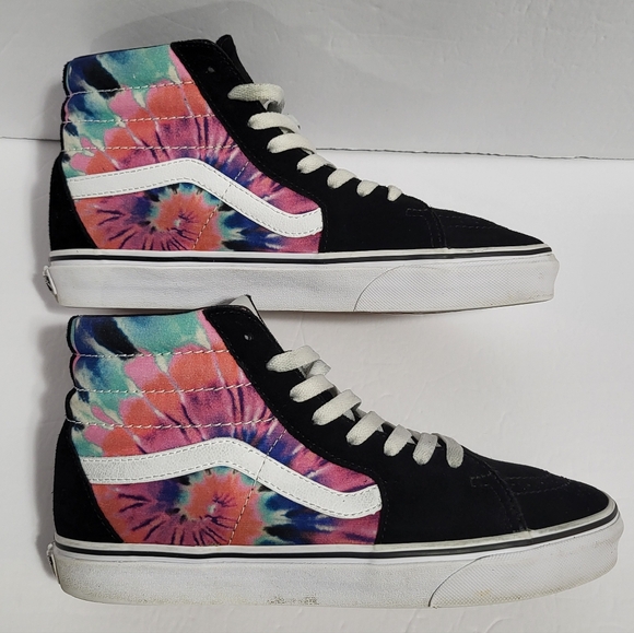 Vans Size Men 7.5 Women 9 Colorful Tie-Dye High-Top Sneakers main image 5